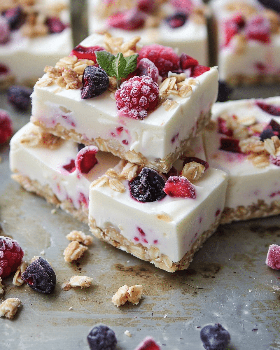Healthy Frozen Yogurt Bars