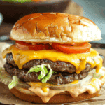 Air Fryer Cheeseburger
