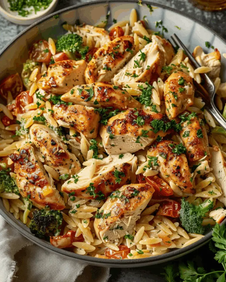 Creamy Tuscan Chicken Orzo