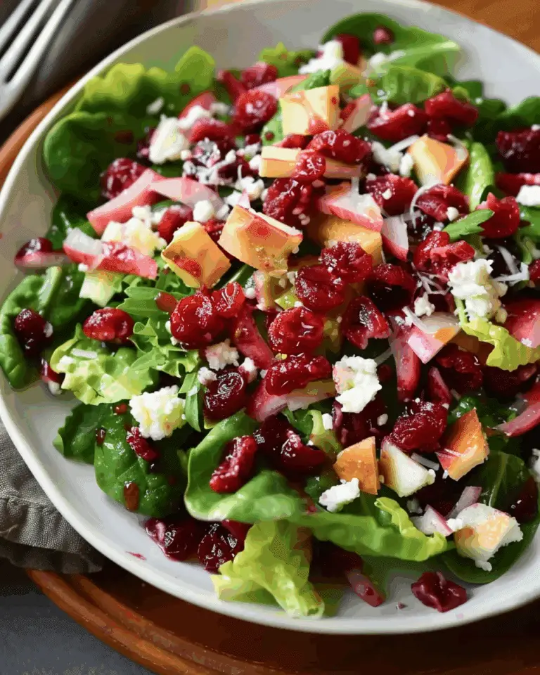 Fall Salad with Cranberry Vinaigrette