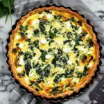 Spinach and Feta Quiche with Cauliflower Crust
