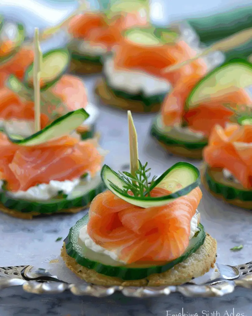 Smoked Salmon Cucumber Bites