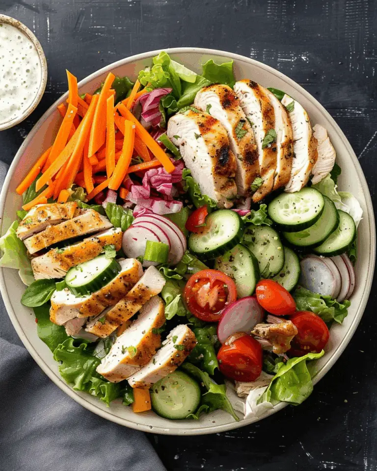 Chicken Garden Salad with Ranch Dressing