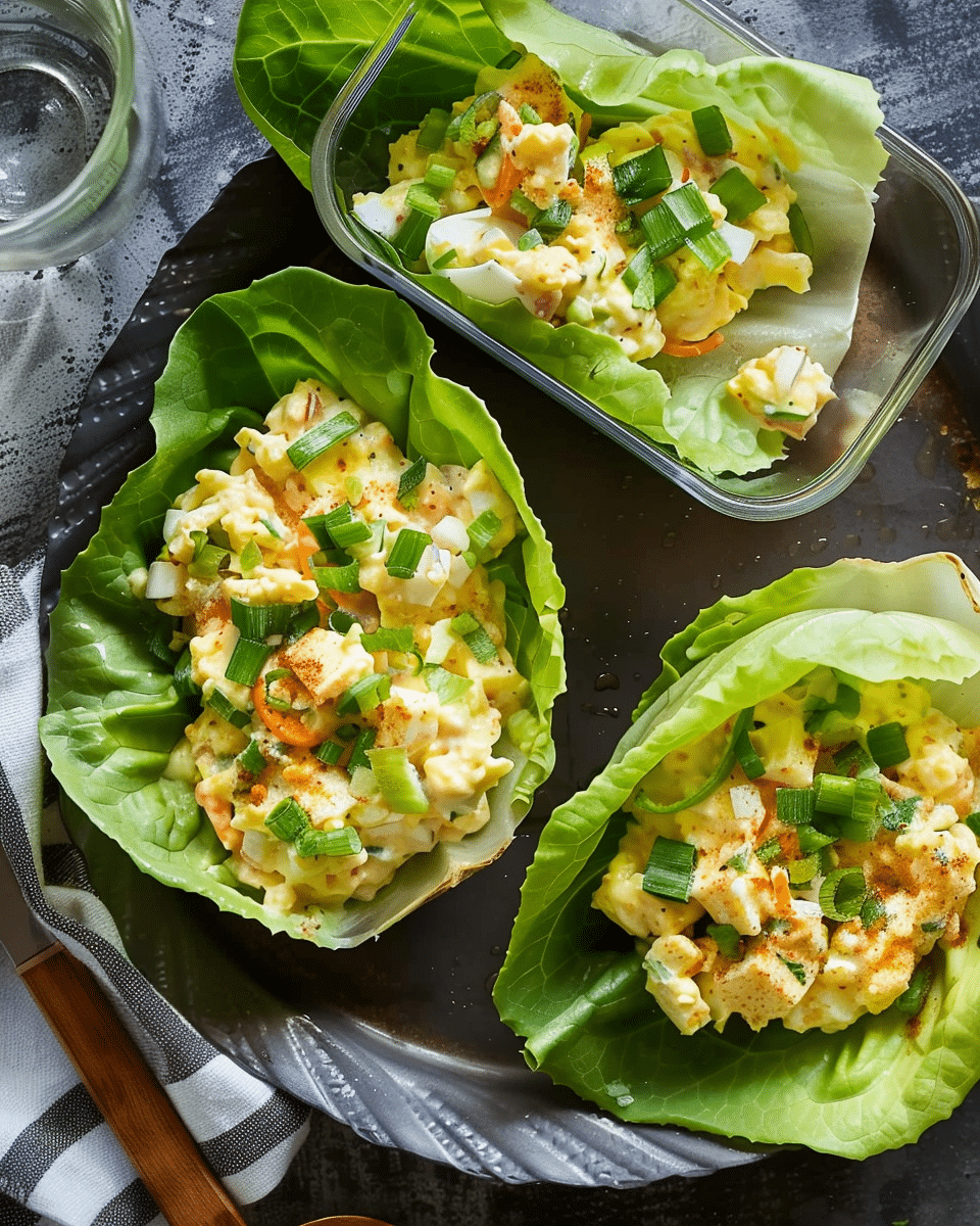 Egg Salad Lettuce Wraps