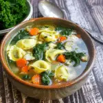 Tortellini Soup with Kale & Chicken