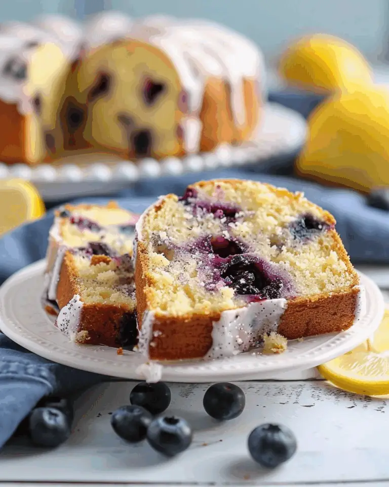 Vegan Lemon Blueberry Pound Cake