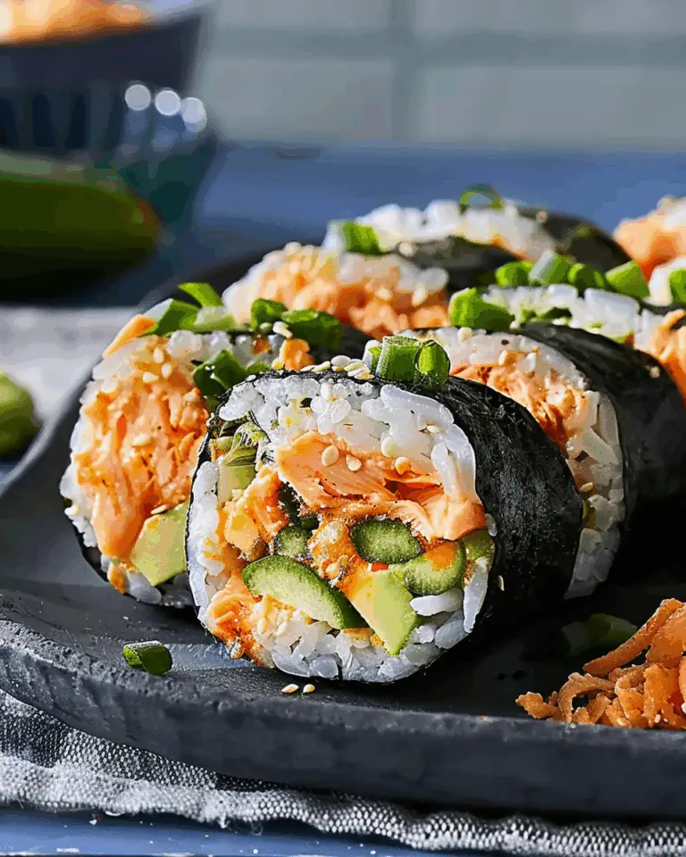 Spicy Salmon Sushi Roll-Ups