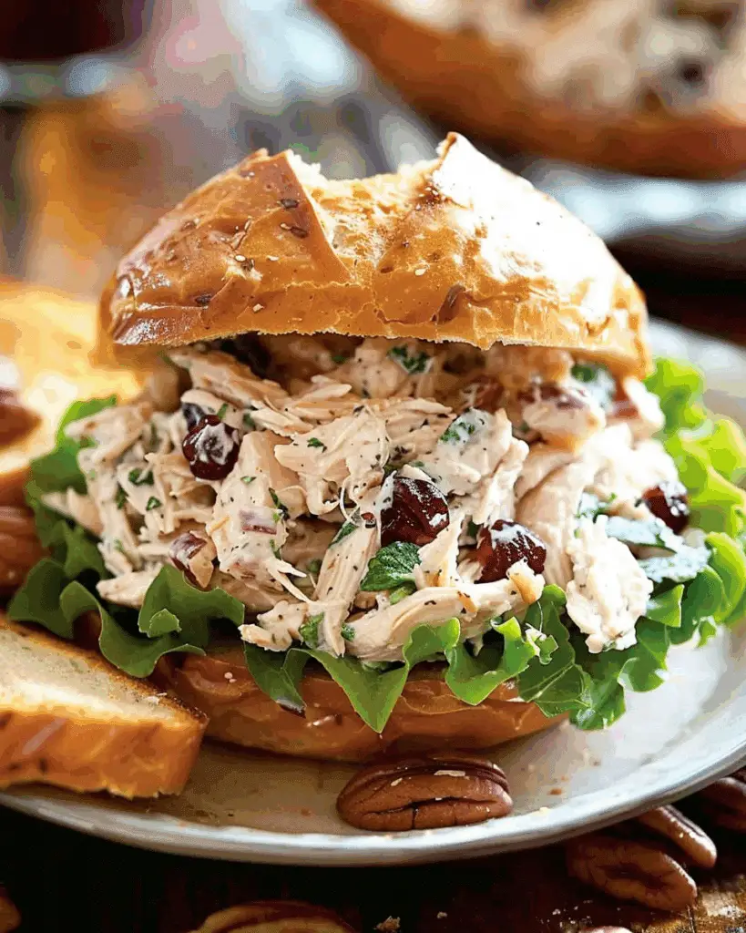 Cranberry Chicken Salad with Pecans for Sandwiches
