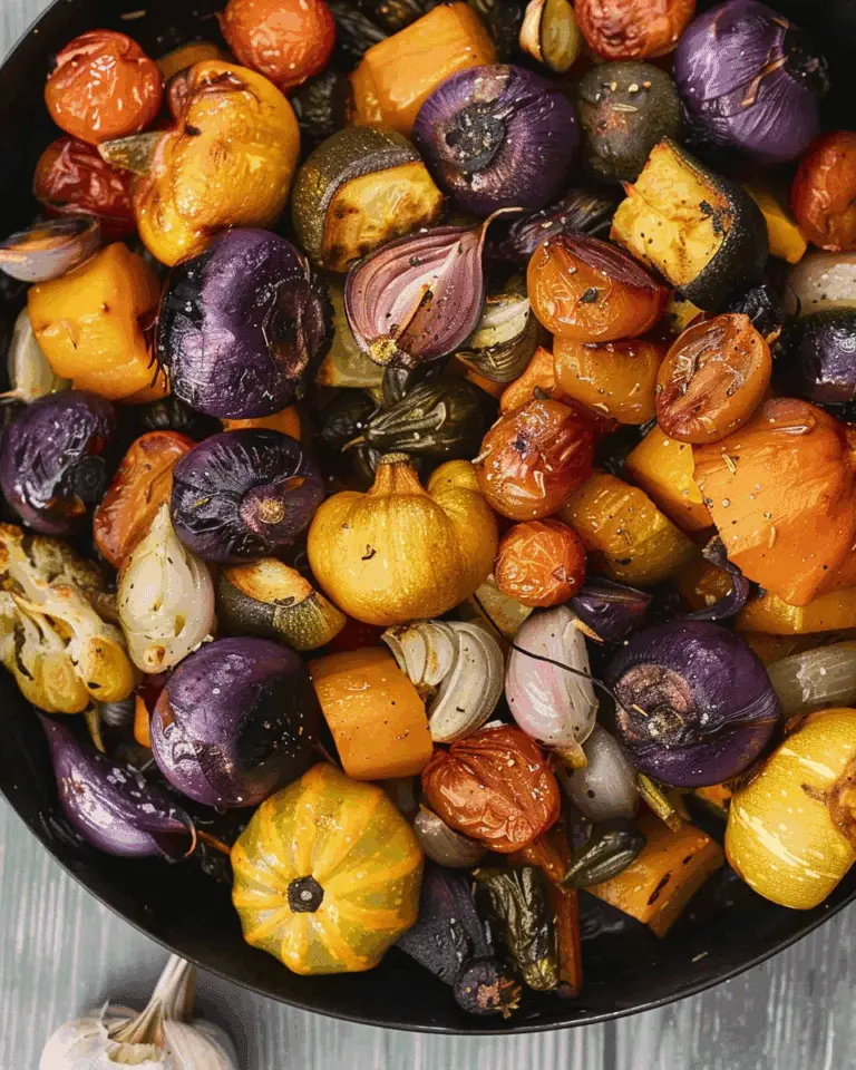 One Pan Roasted Harvest Vegetables
