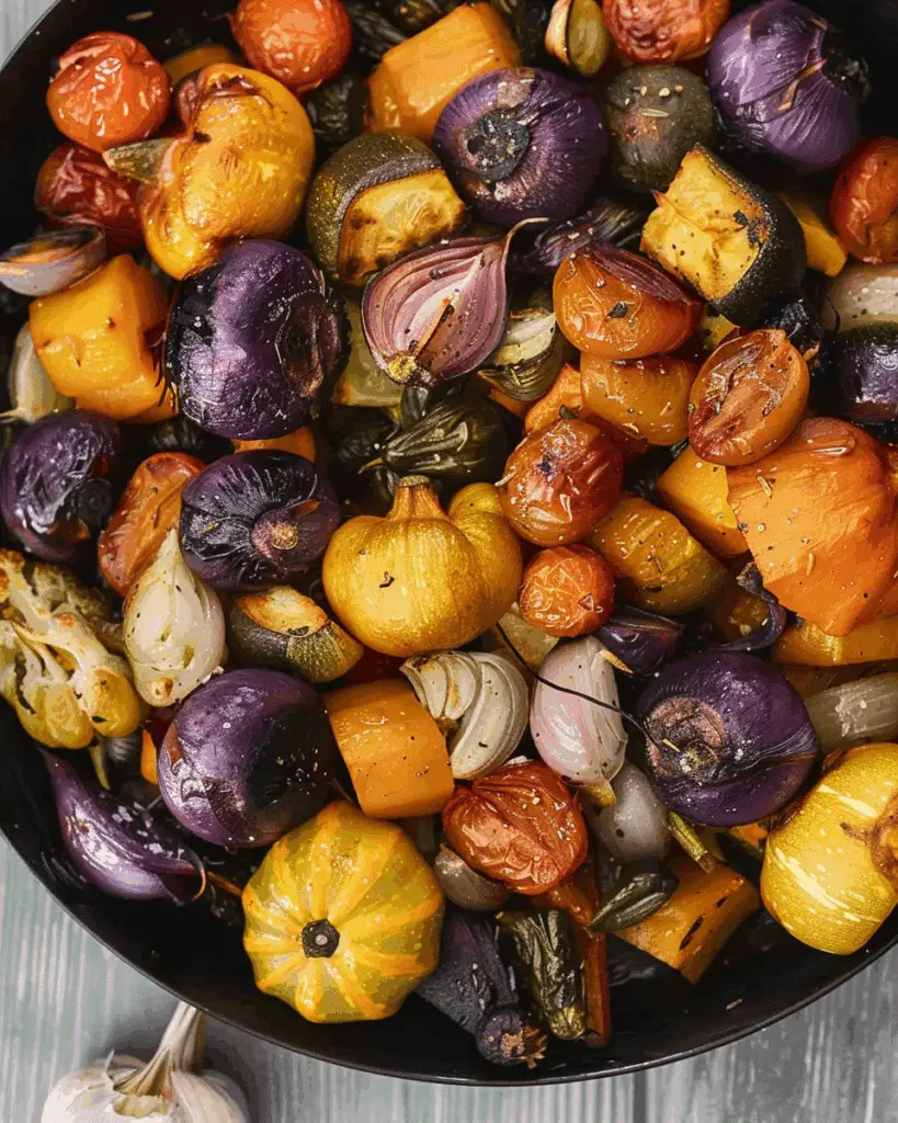 One Pan Roasted Harvest Vegetables