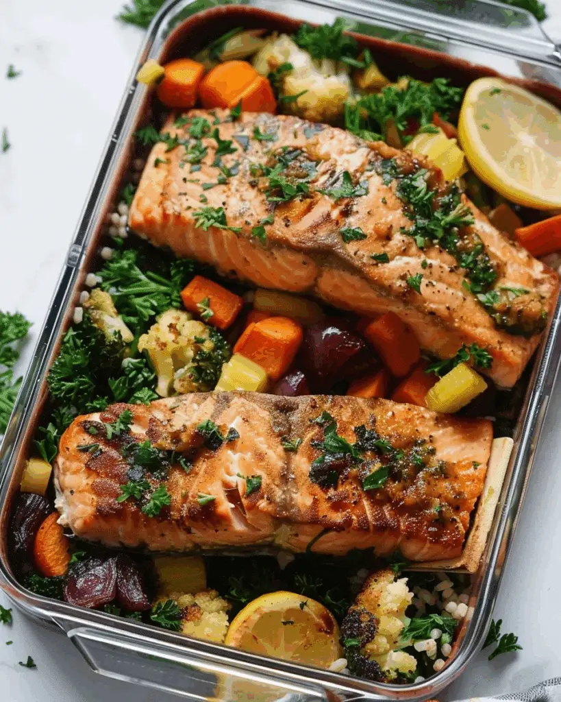 Salmon Meal Prep with Veggies