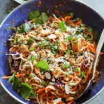 Tofu and Noodle Salad with Sweet and Spicy Almond Butter Sauce