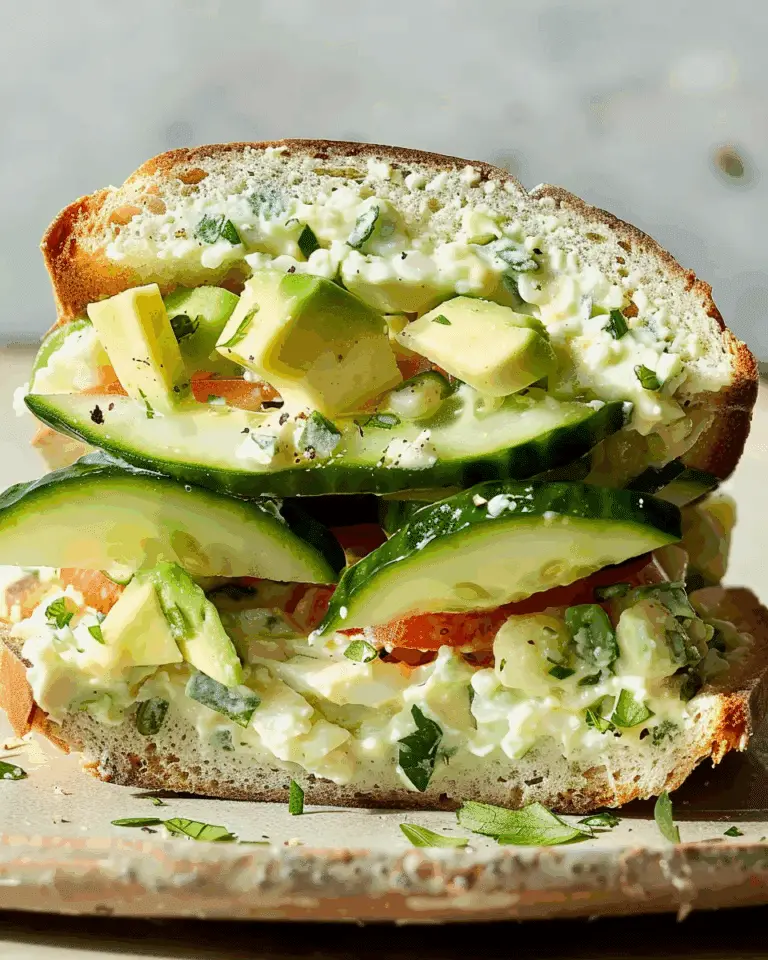 Loaded Cucumber & Avocado Sandwich