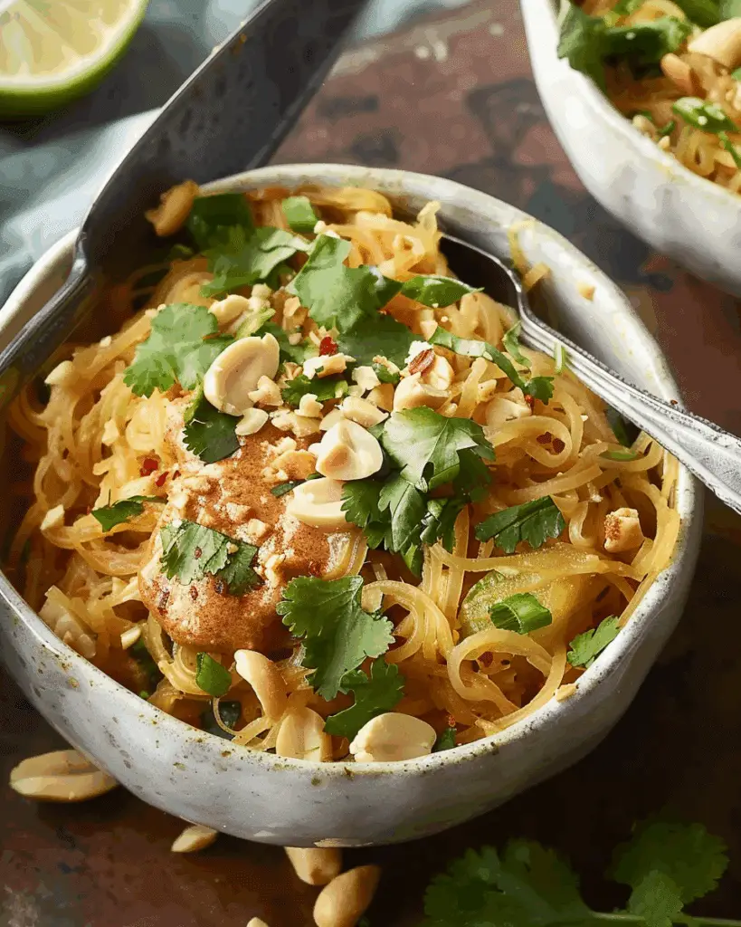 Thai Spaghetti Squash with Peanut Sauce