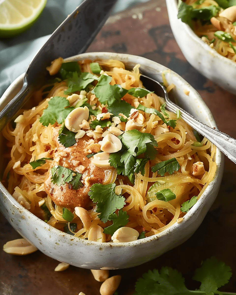 Thai Spaghetti Squash with Peanut Sauce