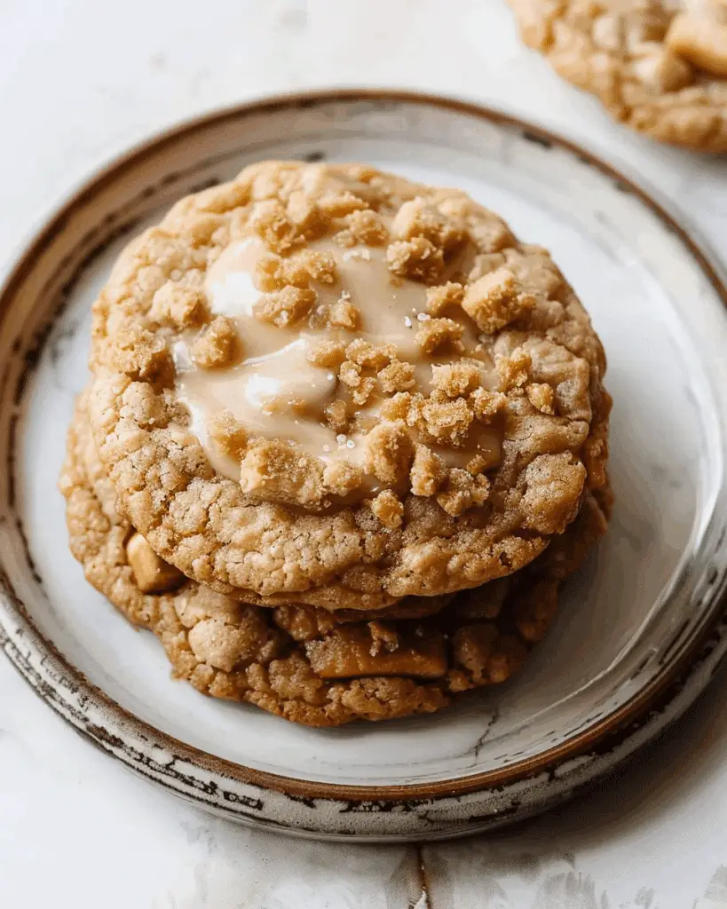 Copycat Crumbl Caramel Apple Cookies