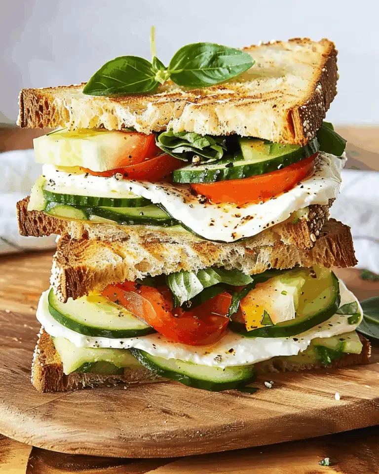 Cucumber Caprese Sandwich