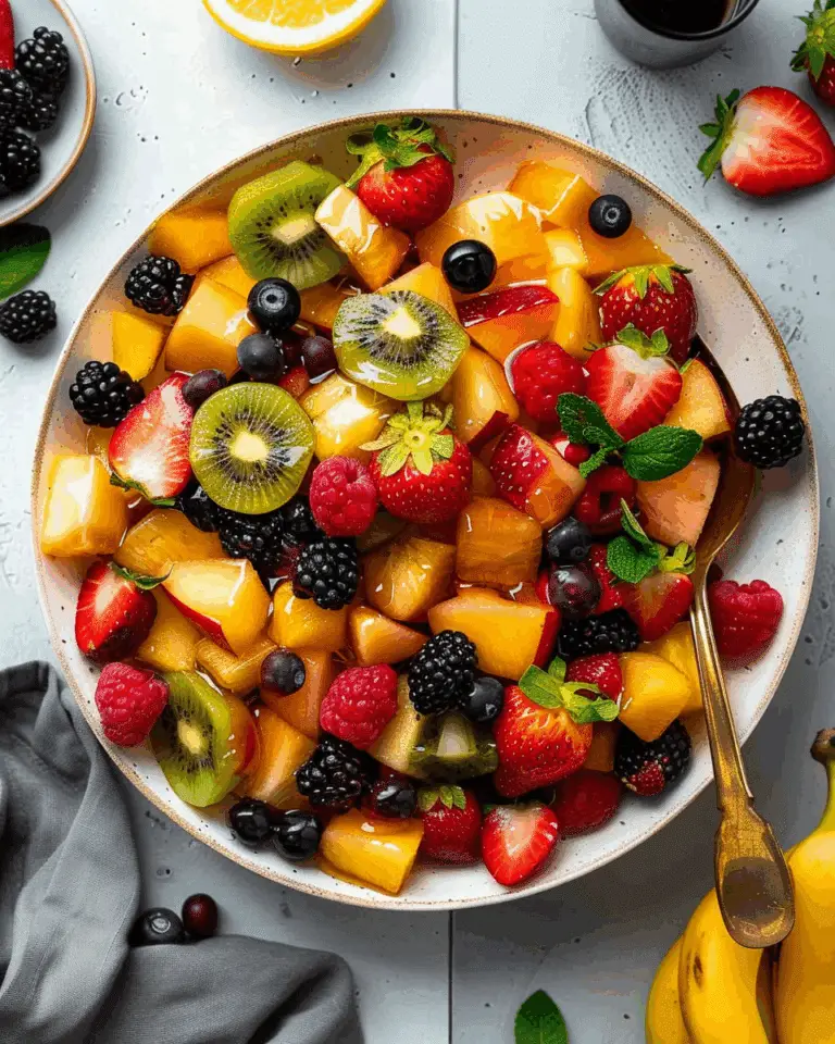 Fruit Salad with Honey Lemon Dressing