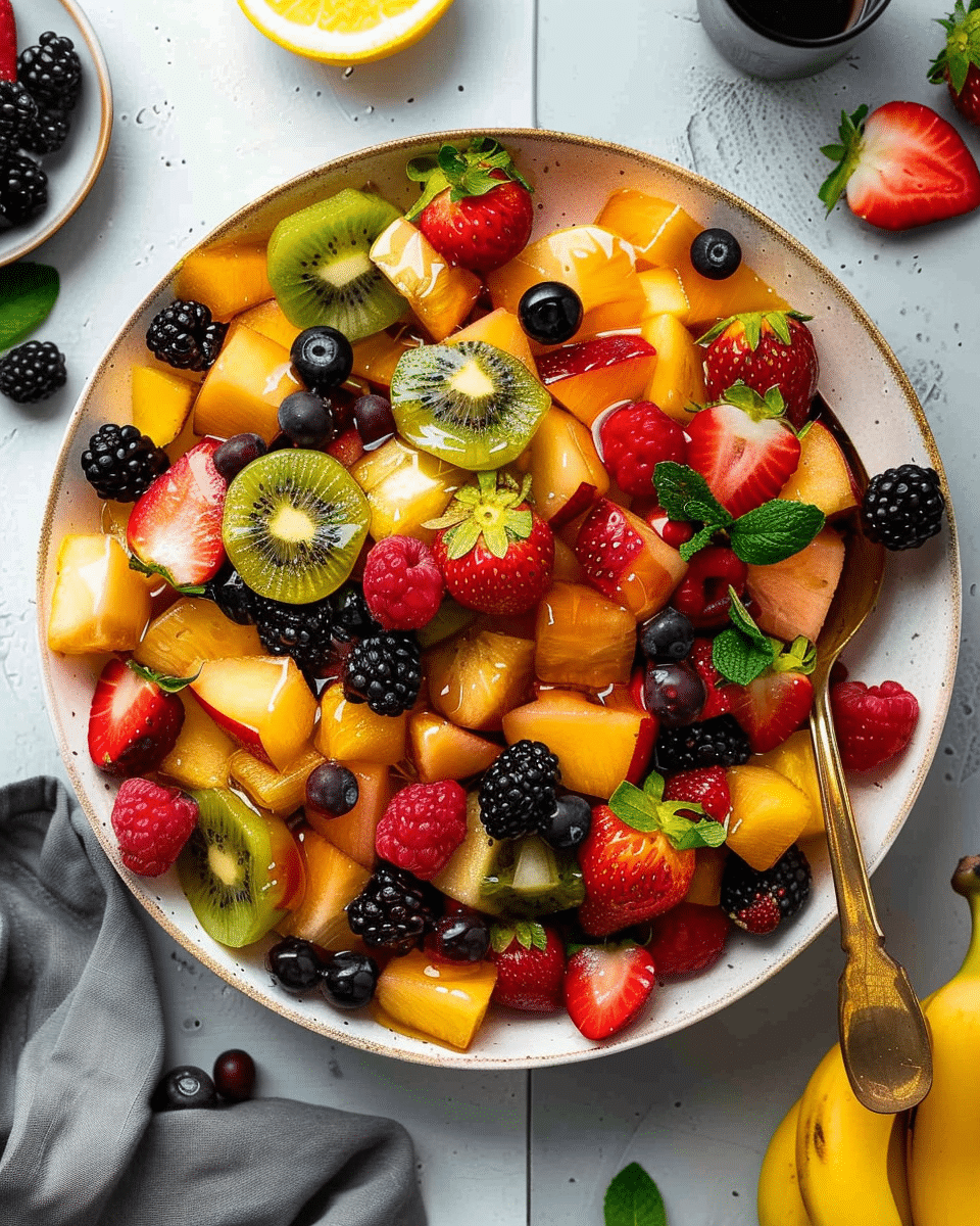 Fruit Salad with Honey Lemon Dressing
