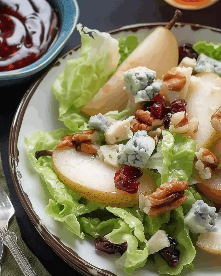 Tangy Pear and Blue Cheese Salad