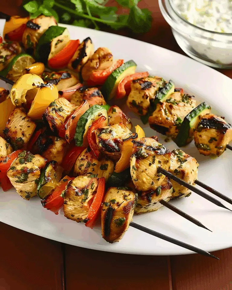 Lemon Oregano Chicken Kabobs