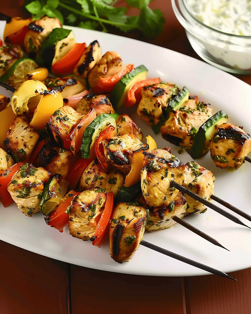 Lemon Oregano Chicken Kabobs