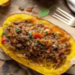 Spaghetti Squash with Beef Sauce
