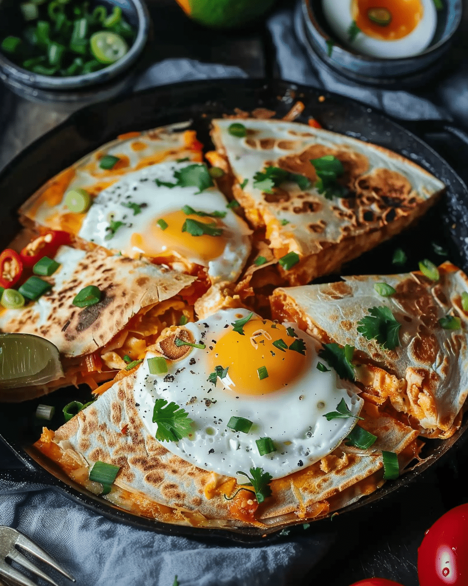 Egg and Kimchi Quesadilla