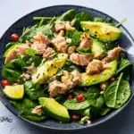 Avocado Tuna Spinach Salad