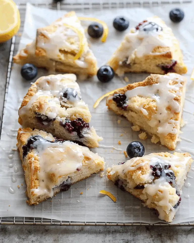 Glazed Lemon Blueberry Scones