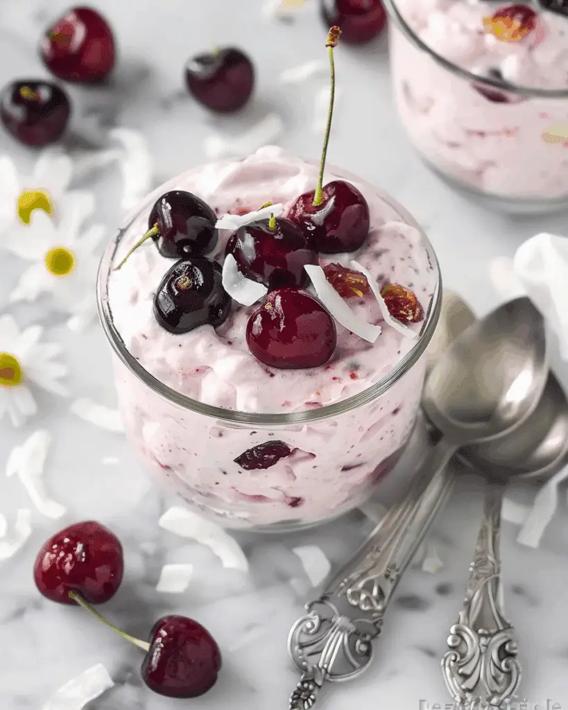 Light Cherry Coconut Yogurt Fool