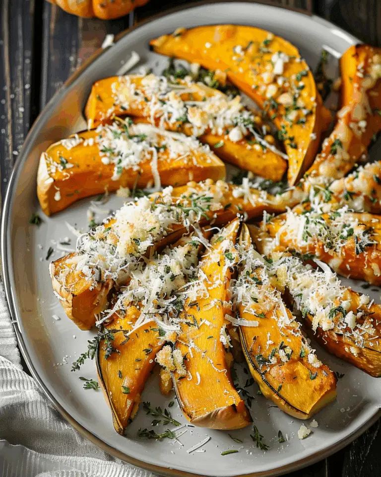 Roasted Pumpkin Wedges with Parmesan Cheese