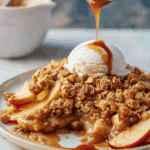 Apple Crisp with Vanilla Ice Cream