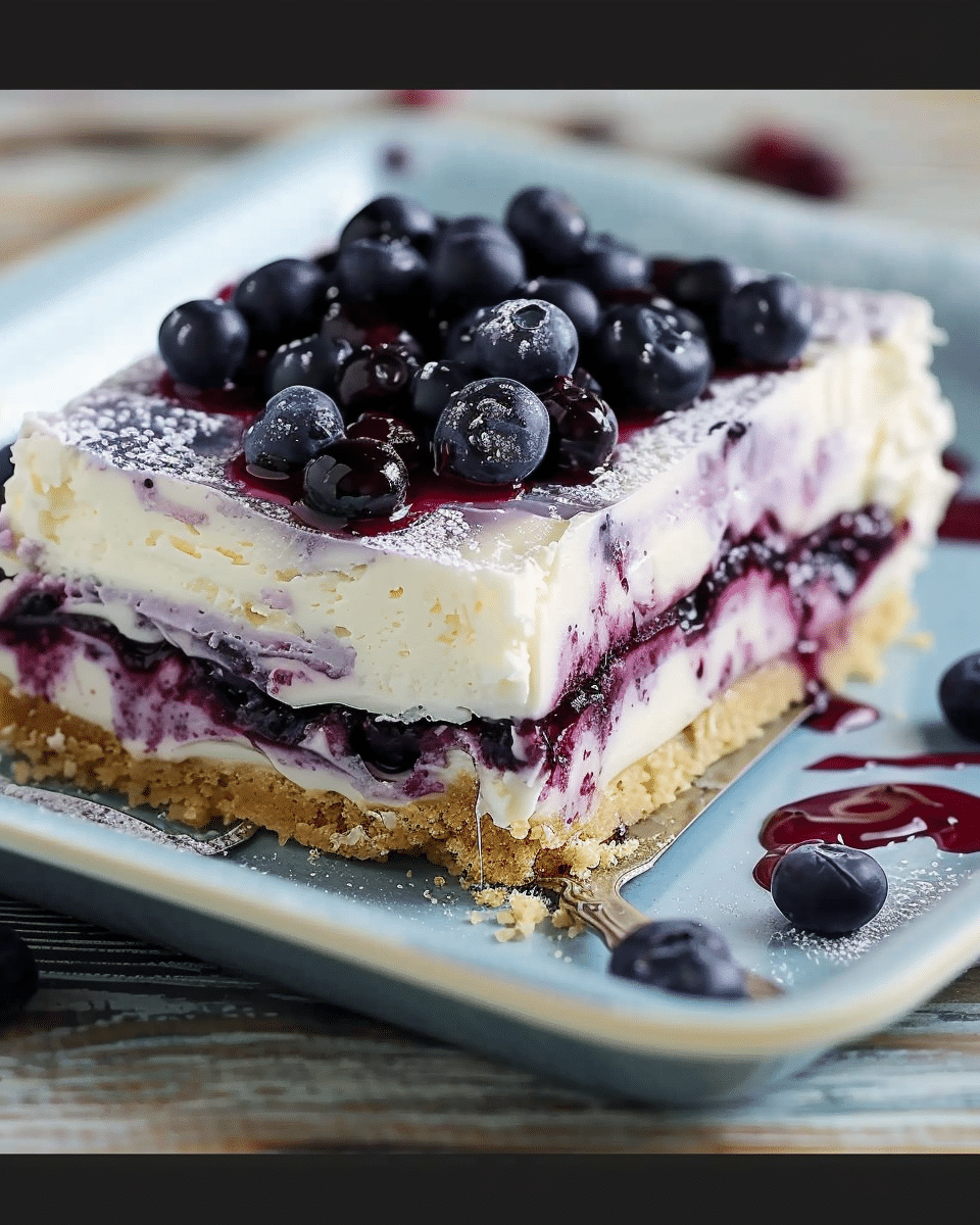 Blueberry Cheesecake Icebox Cake