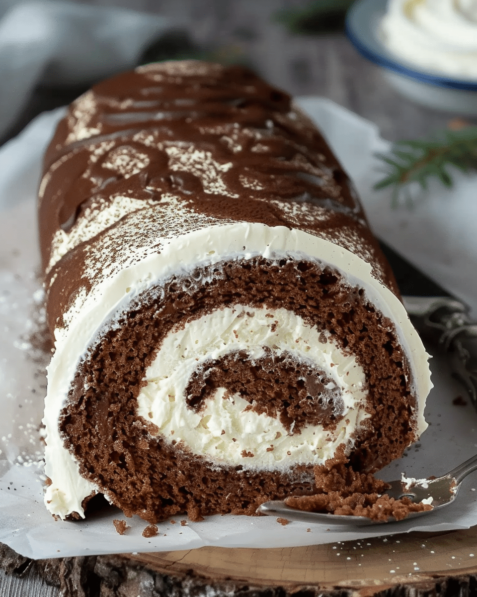 Chocolate Swiss Roll Cake