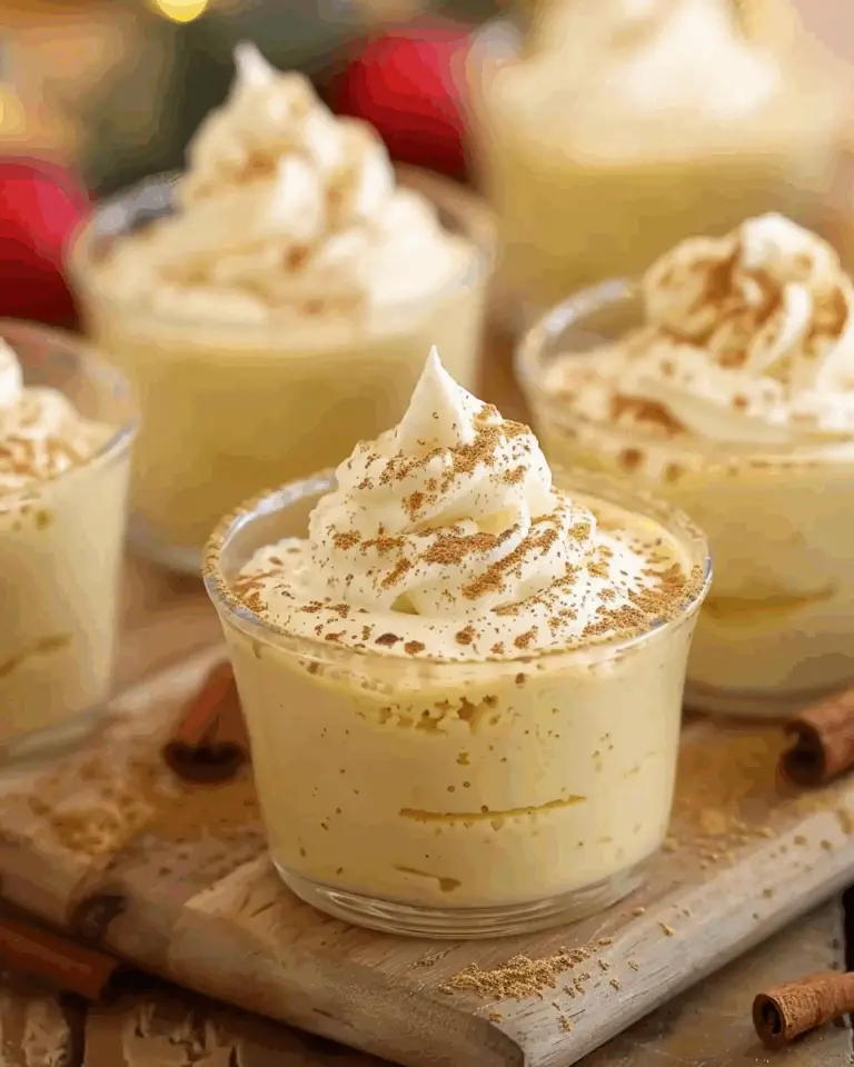Eggnog Pudding Shots