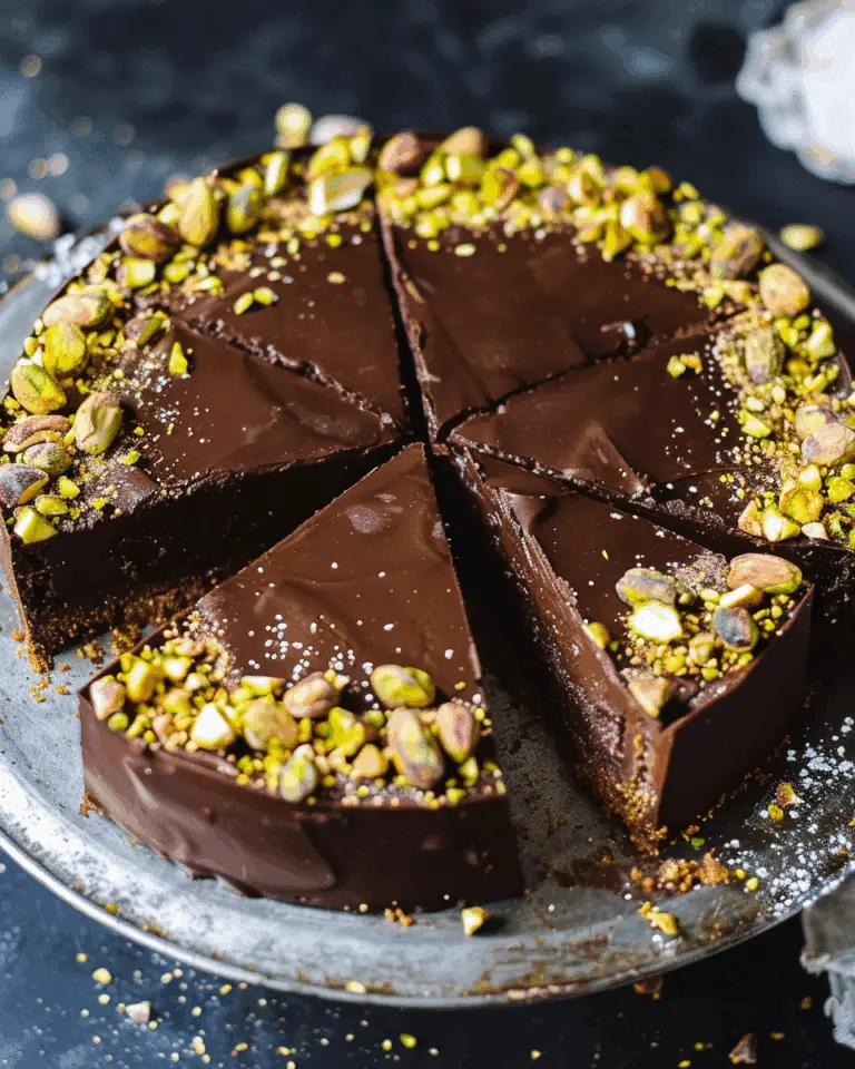 No-Bake Chocolate Pistachio Cake