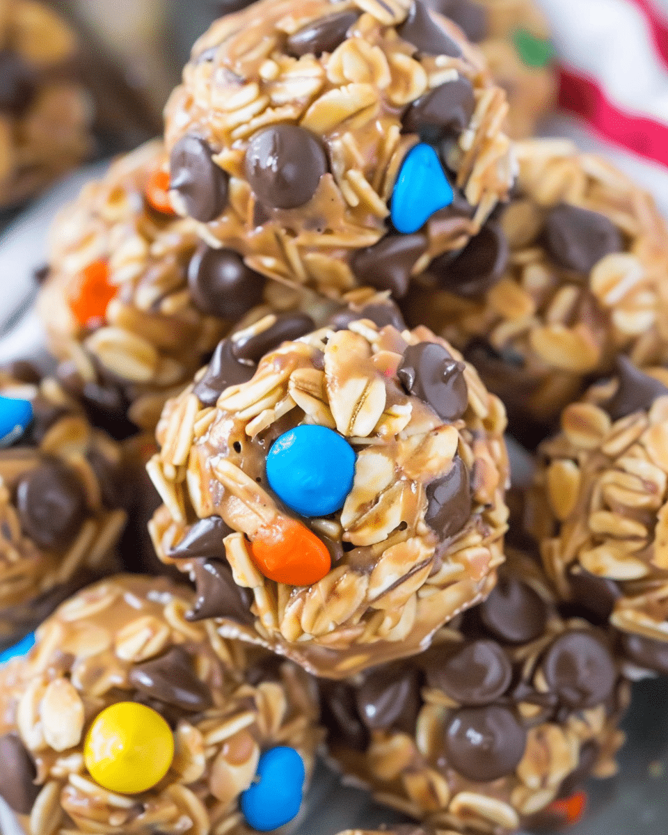 No Bake Monster Cookie Energy Bites