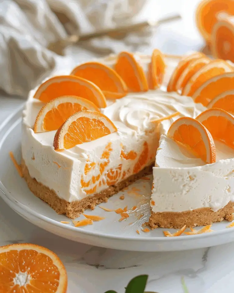 No-Bake Orange Creamsicle Cheesecake