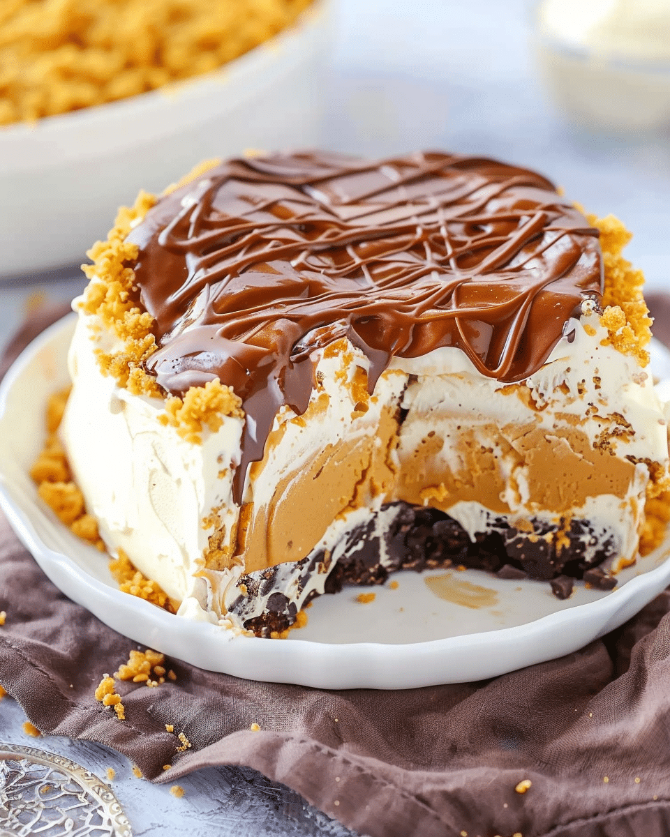 Peanut Butter & Chocolate No-Bake Cake