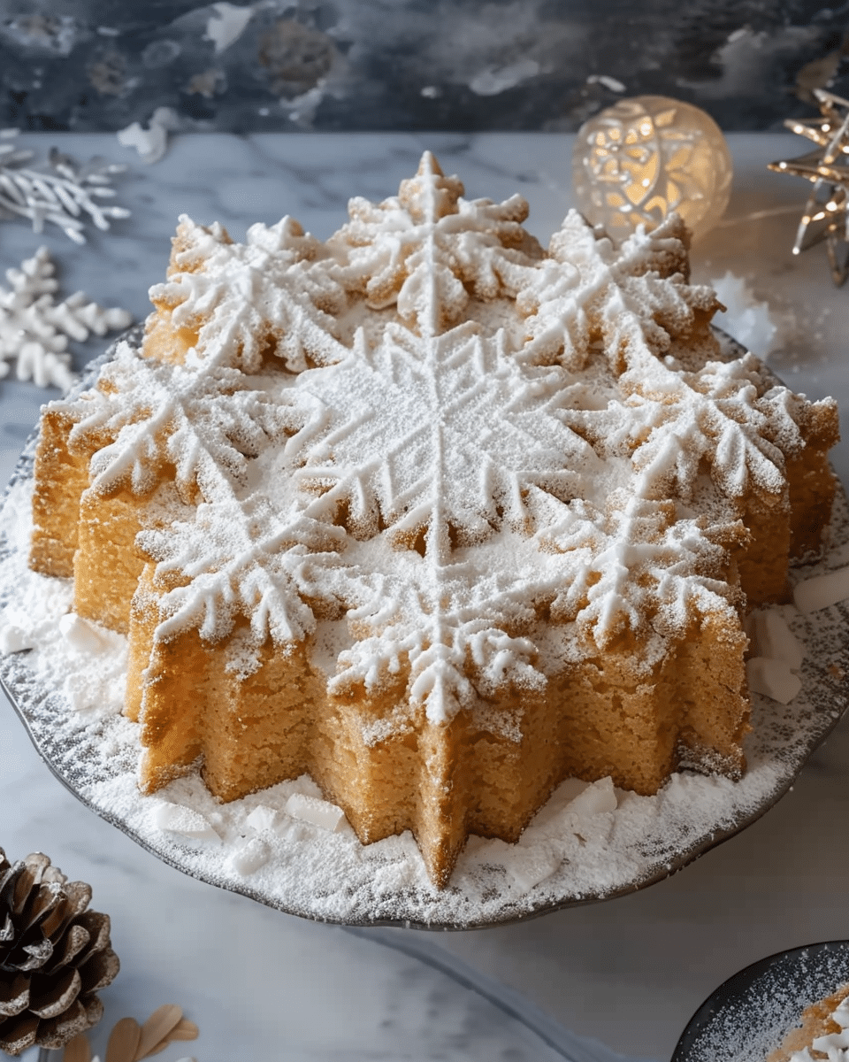 Almond Snowflake Cake