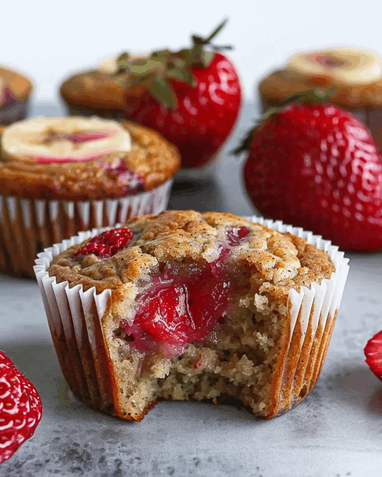 Healthy Strawberry Banana Muffins Recipe