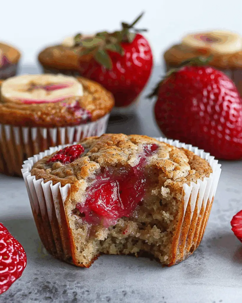 Healthy Strawberry Banana Muffins Recipe