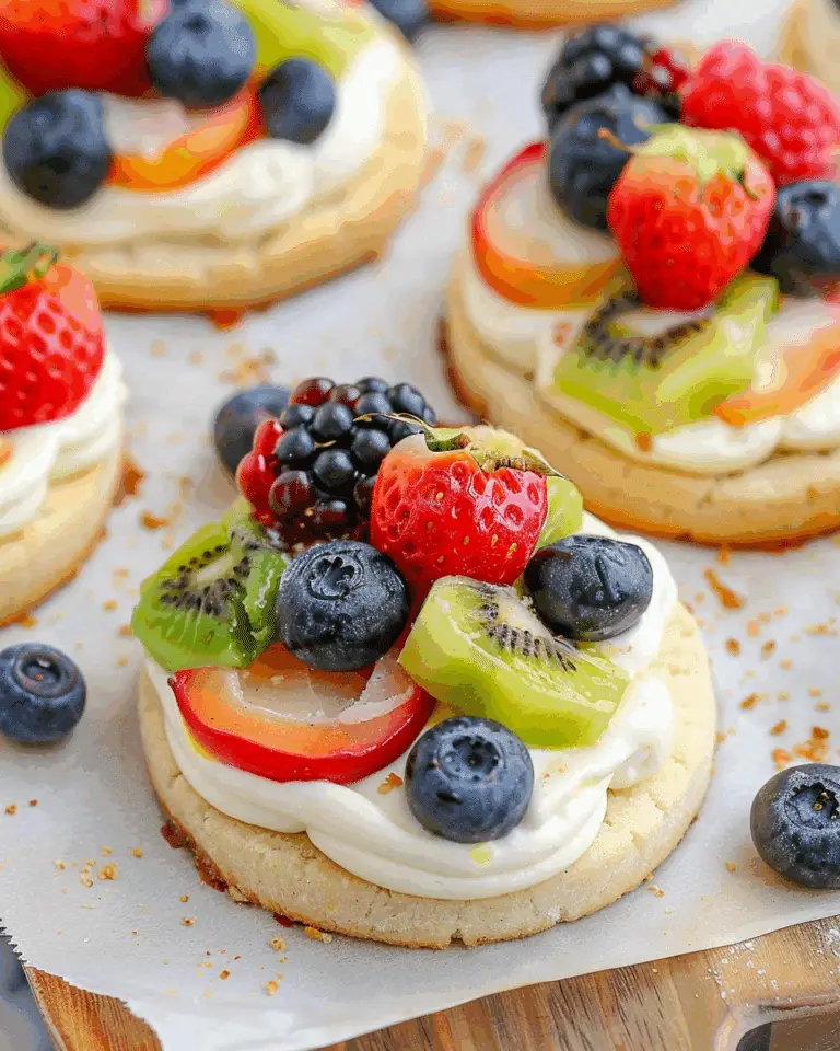 Mini Fruit Pizza Cookies