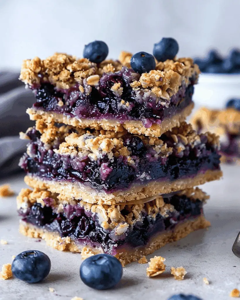 Healthy Blueberry Crumble Bars Recipe