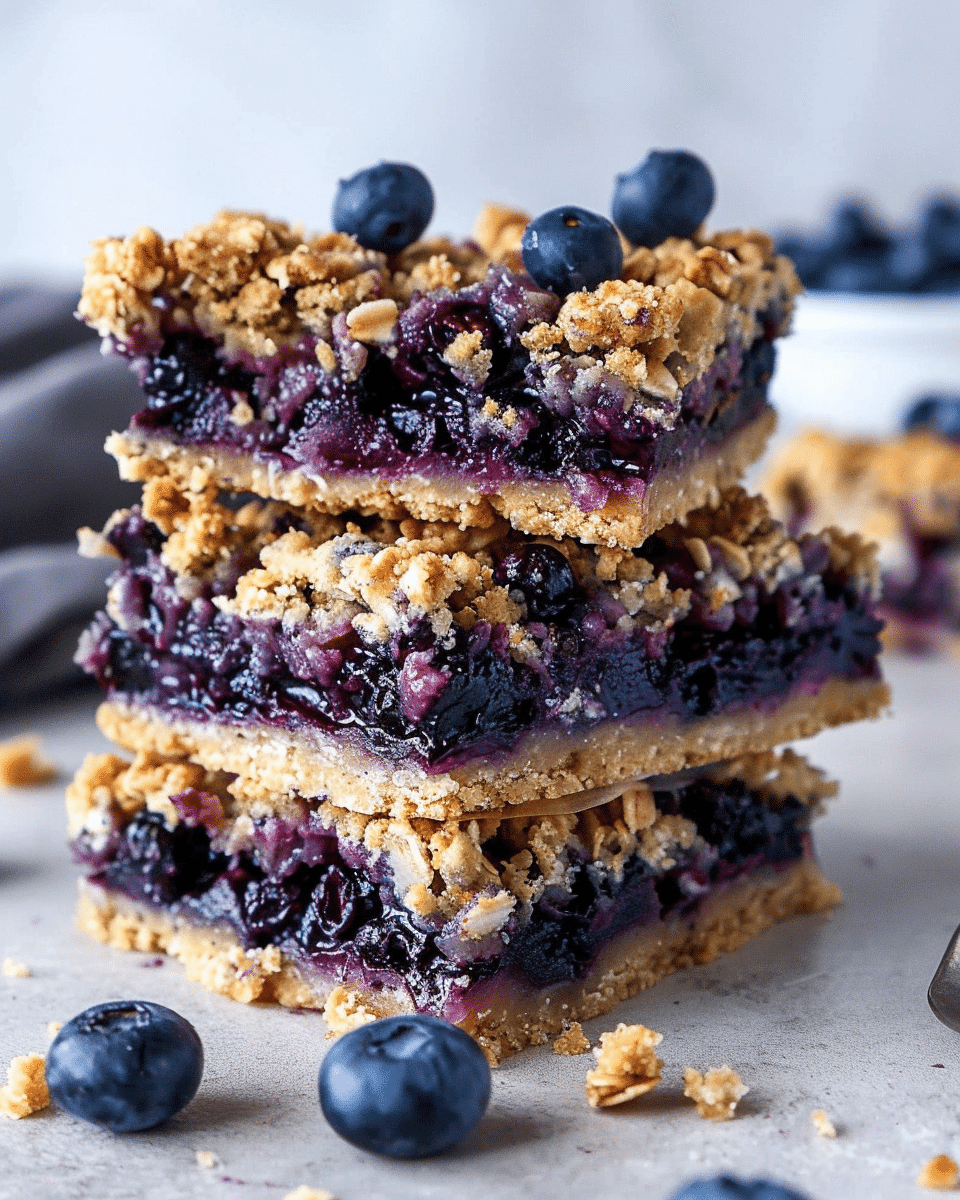 Healthy Blueberry Crumble Bars Recipe