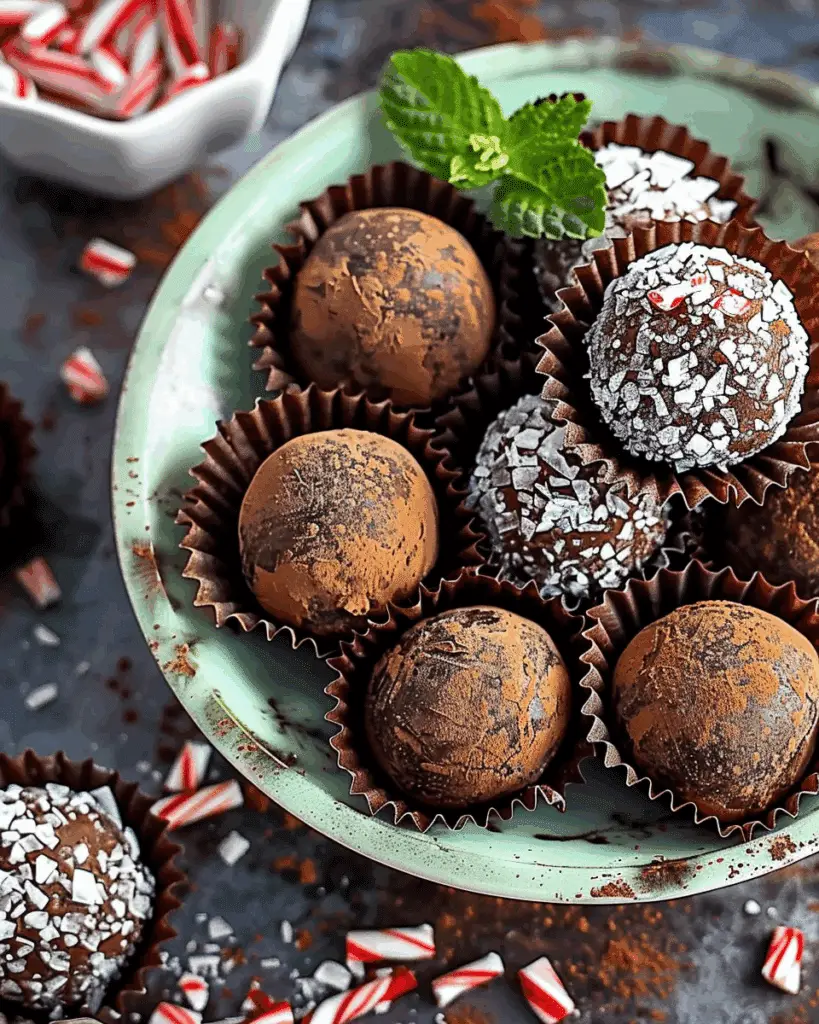 Mocha Mint Chocolate Truffles