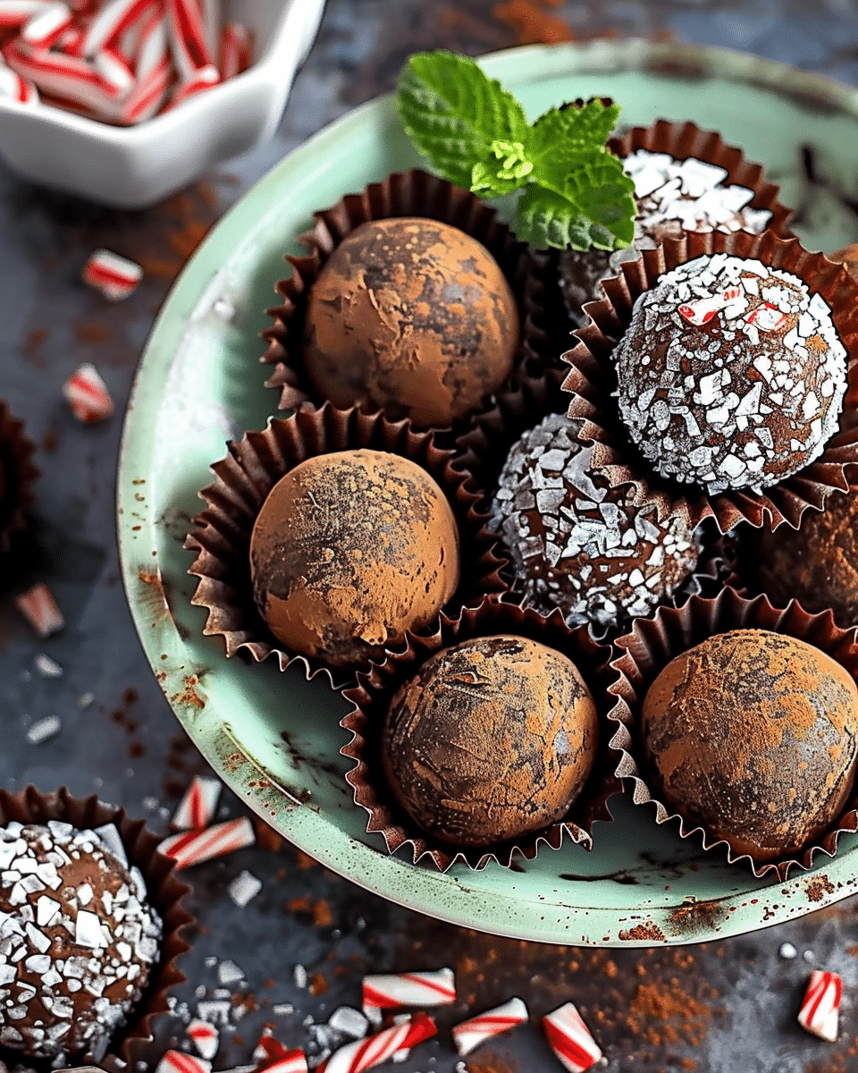 Mocha Mint Chocolate Truffles