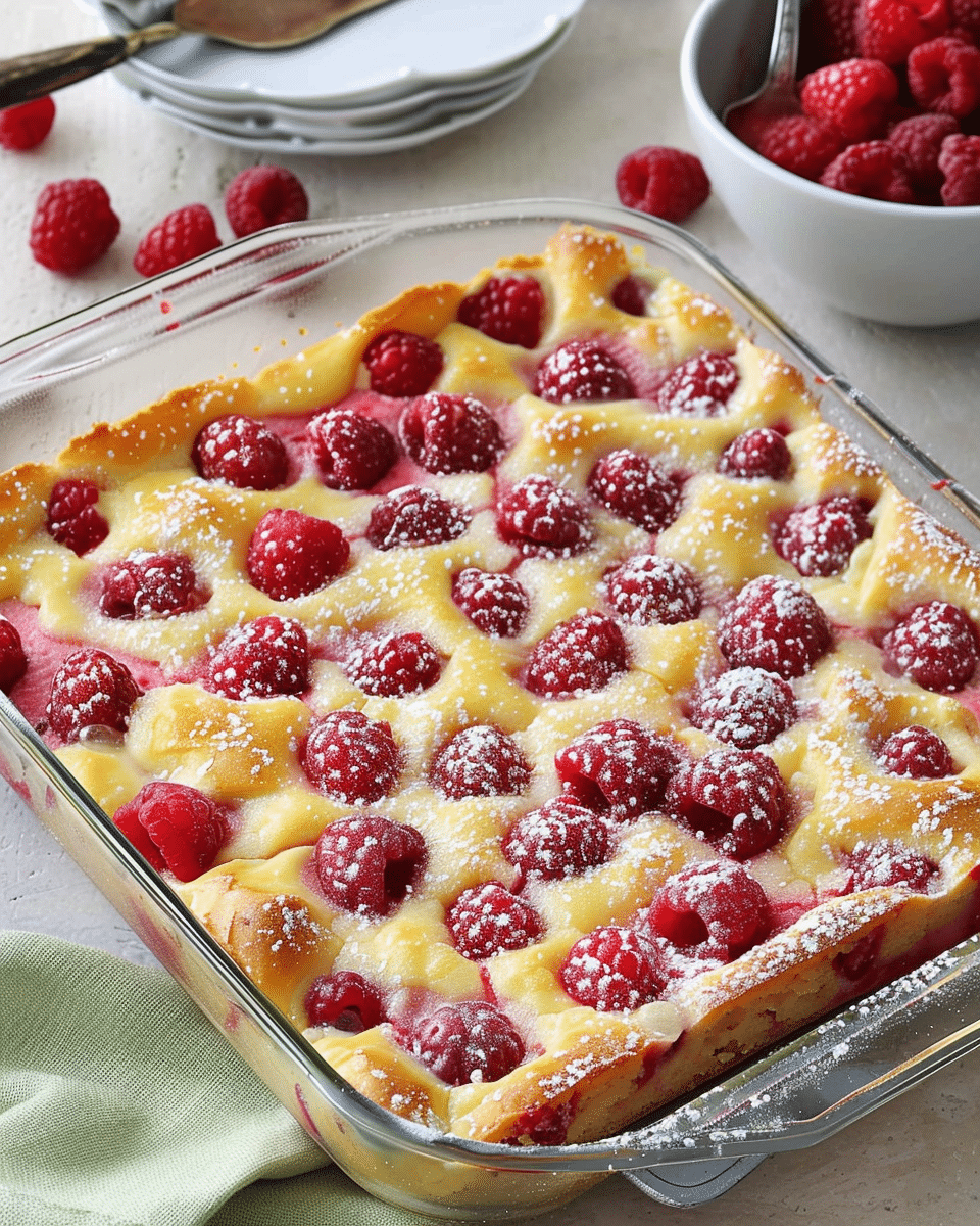 Raspberry Custard Kuchen