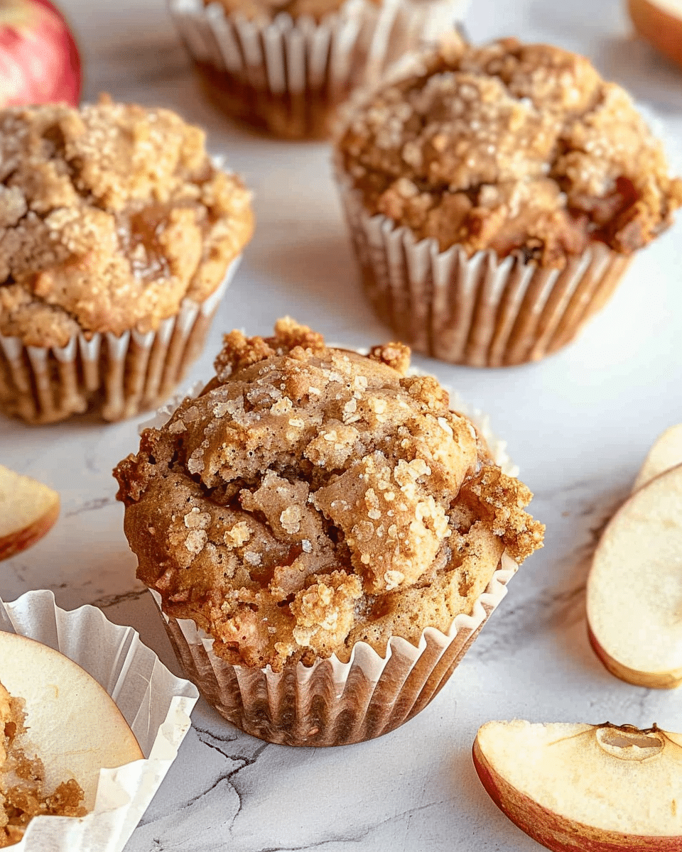 Sourdough Apple Muffins